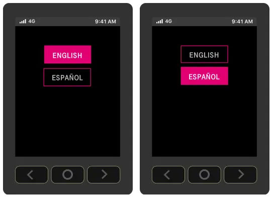 T-Mobile KVD21 5G Home Internet Gateway User Guide - En la pantalla Idioma, elige English o Español