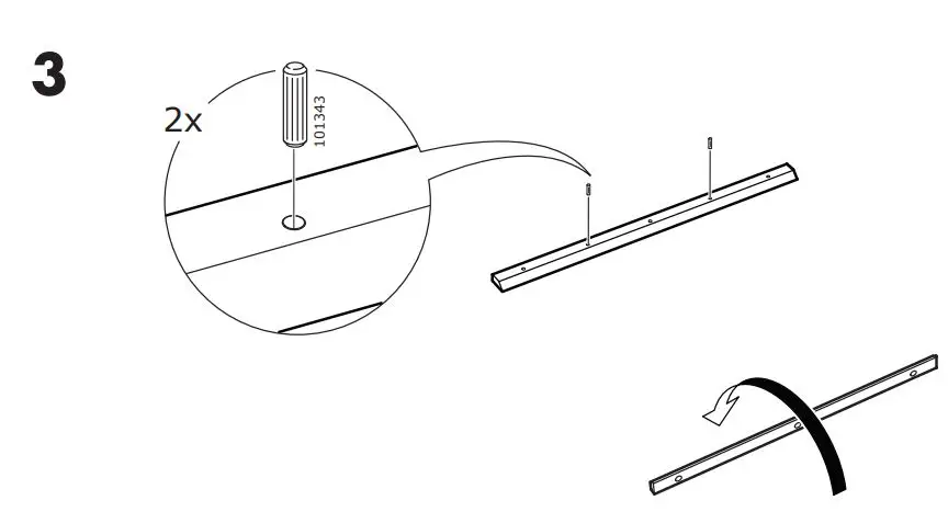 IKEA 903.727.98 Nordli Cabecero Manual de Instrucciones - Montaje 3