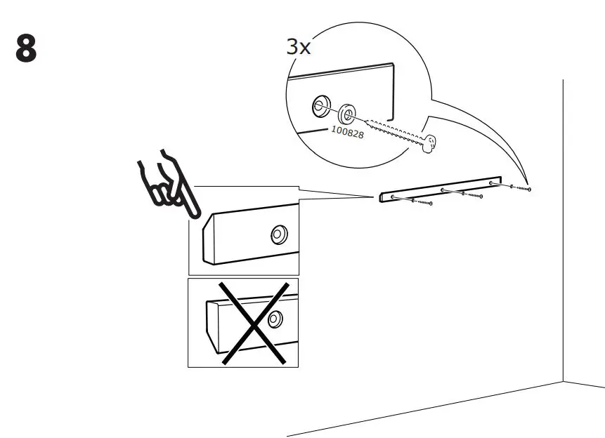 IKEA 903.727.98 Nordli Cabecero Manual de Instrucciones - Montaje 8