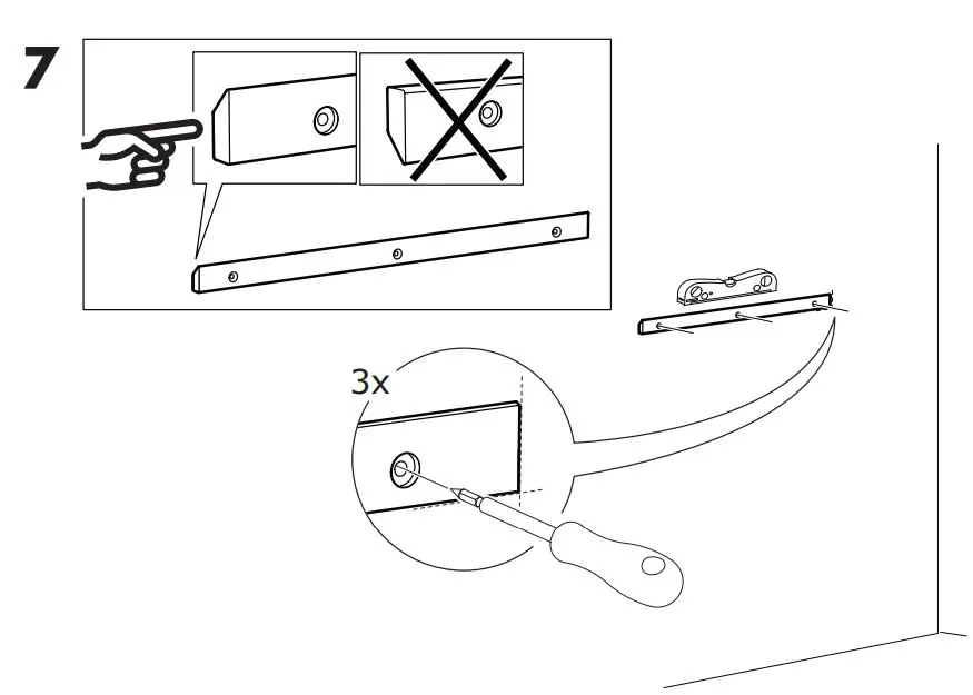 IKEA 903.727.98 Nordli Cabecero Manual de Instrucciones - Montaje 7