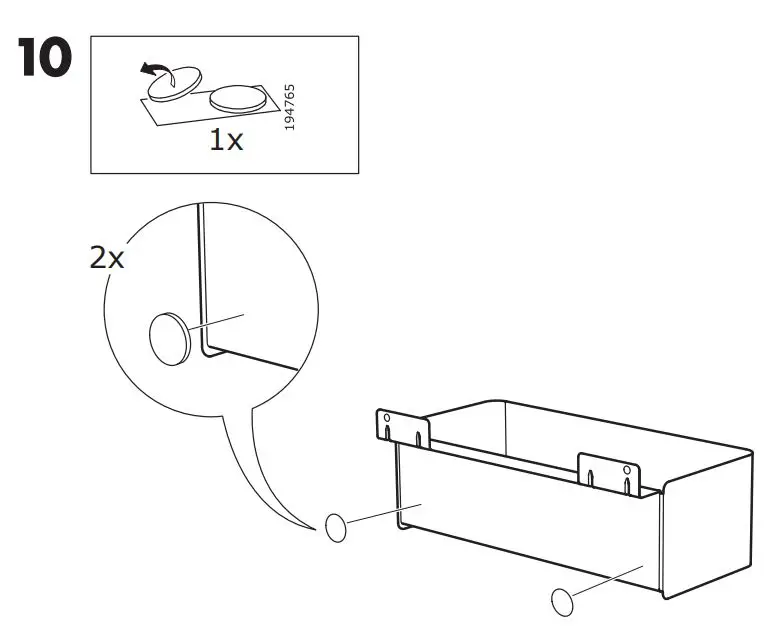 IKEA 903.727.98 Nordli Cabecero Manual de Instrucciones - Montaje 10