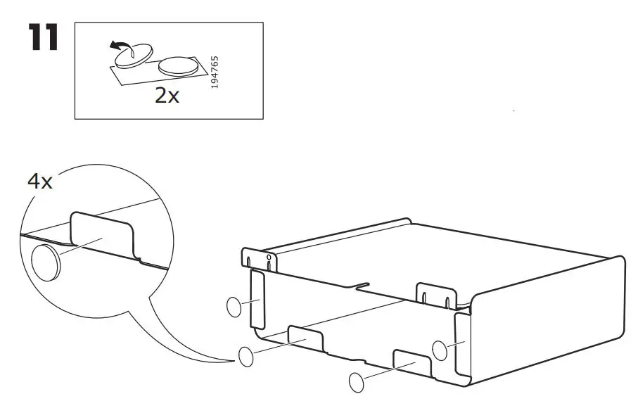 IKEA 903.727.98 Nordli Cabecero Manual de instrucciones - Montaje 11