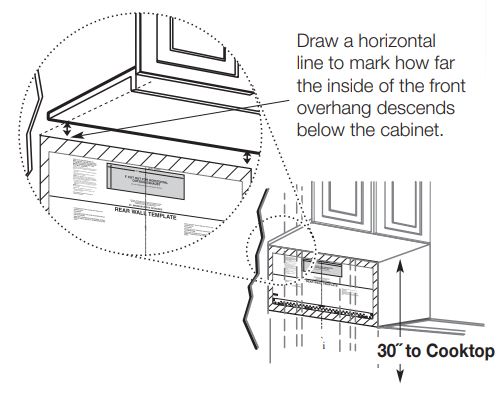 Manual de instrucciones del horno microondas SAMSUNG ME21R7051SS - Posición del plato - debajo de un mueble inferior empotrado