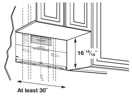 SAMSUNG ME21R7051SS Range Horno Microondas Manual de instrucciones - Posición del plato - debajo del armario inferior plano