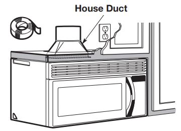 Manual de instrucciones del horno microondas SAMSUNG ME21R7051SS - Debe conectar el conducto doméstico al adaptador de escape una vez finalizada la instalación.