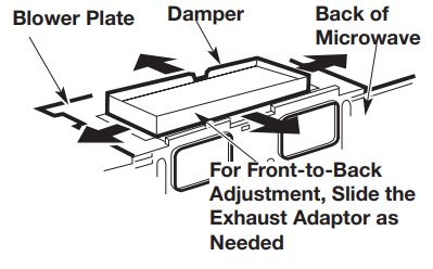 Manual de instrucciones del horno microondas SAMSUNG ME21R7051SS - AJUSTE DEL ADAPTADOR DE ESCAPE