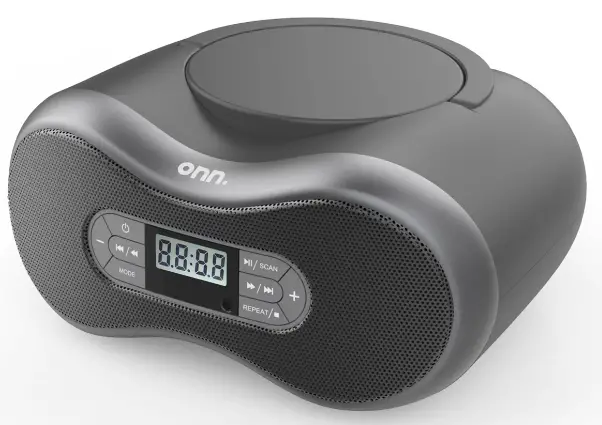 onn AAGRY100043854 Boombox CD portátil con Bluetooth y radio FM digital