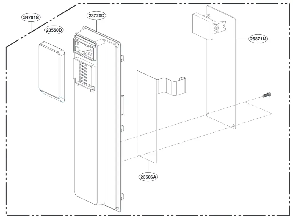 Horno microondas LG MS42960SS 42L Inverter - piezas de la puerta