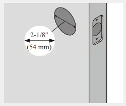 Dimensiones de la cerradura de cerrojo de entrada sin llave orangeIOT