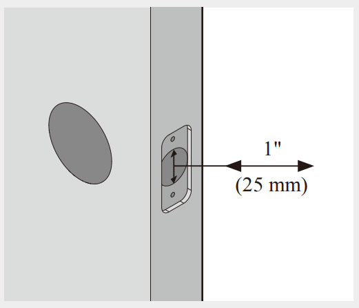 Dimensiones de la cerradura de cerrojo de entrada sin llave orangeIOT3