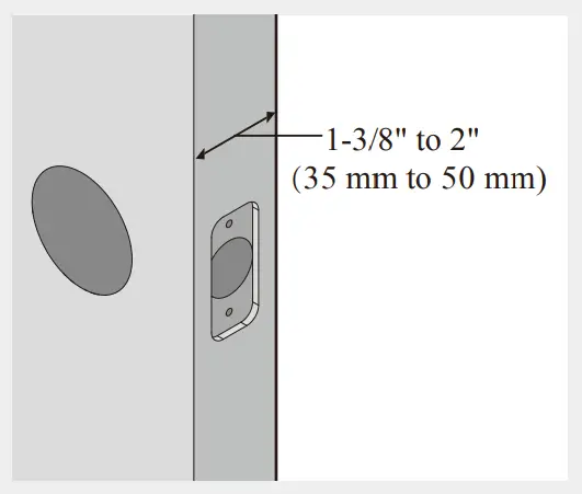 Dimensiones de la cerradura de cerrojo de entrada sin llave orangeIOT4