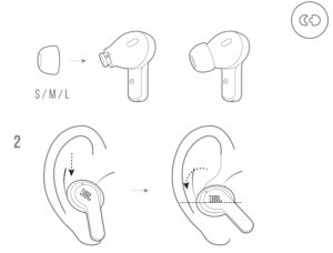 Auriculares intrauditivos inalámbricos JBL Vibe 200 TWS - desgaste