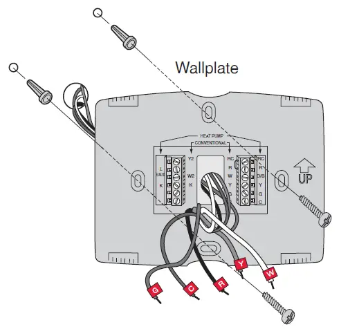 Montar la placa de pared para el termostato Wi-Fi