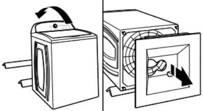 Lavadora de carga superior Whirlpool - Retirar la base de envío