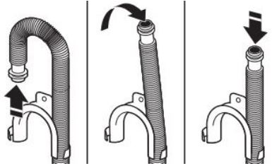 Lavadora de carga superior Whirlpool - Retire la forma de la manguera de desagüe