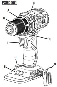 Taladro-impulsor RYOBI - PSBDD01