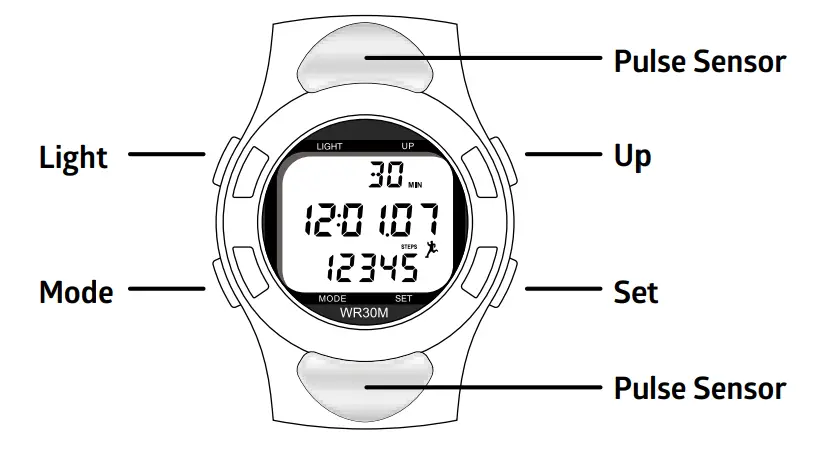 MEDLINE MDSP3044 Reloj digital con pulsómetro y podómetro- fig1