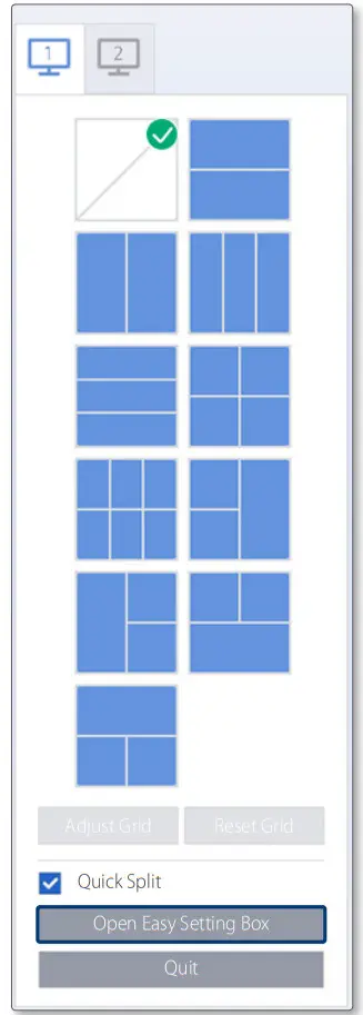 SAMSUNG Easy Setting Box Aplicación de división de pantalla - window2