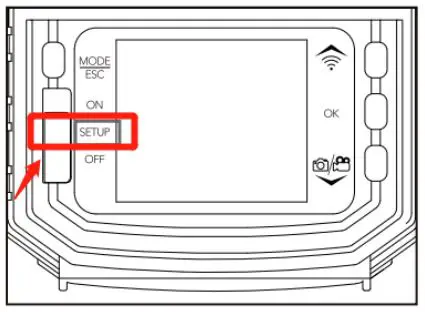 Victure HC500 Trail Camera User Manual - Deslice el Botón del Interruptor a la posición SETUP