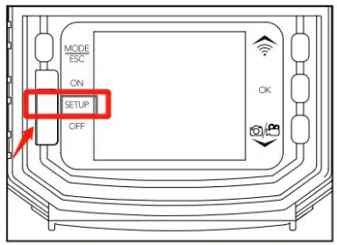 Manual del usuario de la cámara Victure HC500 Trail - Deslice el botón interruptor a la posición SETUP.