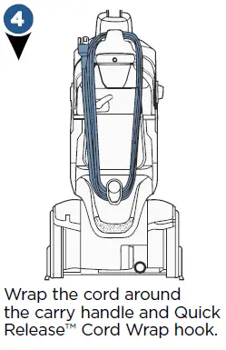 Bissell-Proheat-2x-Revolution-Enrolle el cable alrededor de