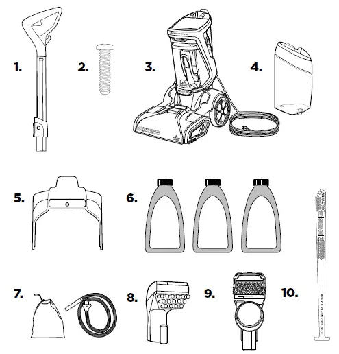 Bissell-Proheat-2x-Revolution-Contenido del paquete
