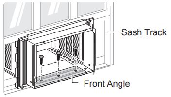 Manual del usuario del acondicionador de aire LG - Fije el armario al alféizar interior introduciendo 3 tornillos de tipo B a través del armario y dentro del alféizar.