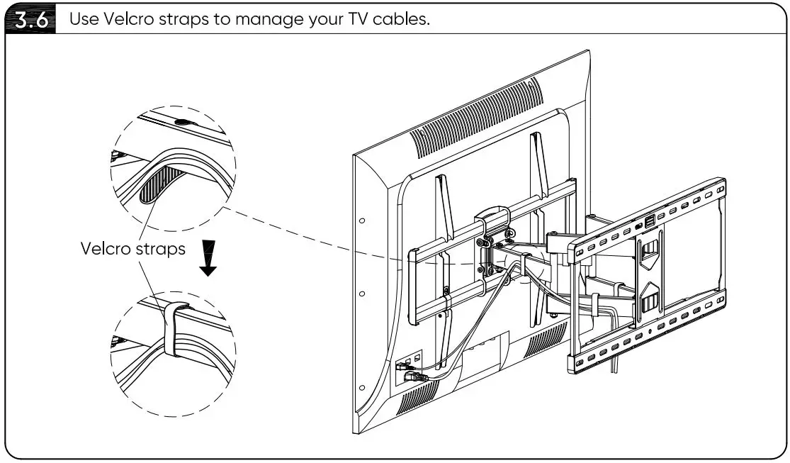 onn 100027961 50-Inch Full Motion TV Wall Mount User Guide - Cuelgue y fije el televisor en la placa de pared