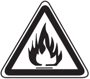 Icono de advertencia de inflamabilidad
