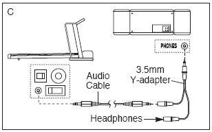 Enchufa un extremo del cable de audio