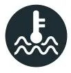 Icono de temperatura del agua ajustable