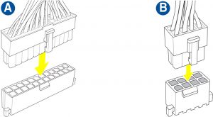 Instalación de conectores de alimentación ATX