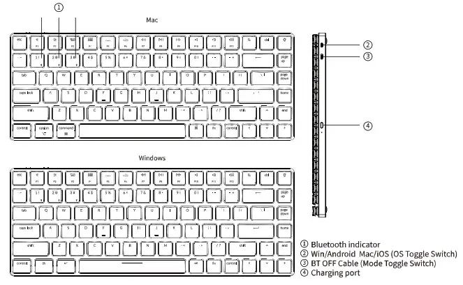 Keychron K3 Teclado mecánico Bluetooth - teclado