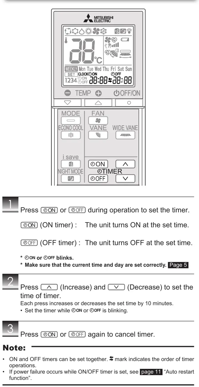 Mitsubishi-Electric-Split-Type-Air-Conditioners-TIMER-OPERATION