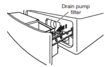 Manual del propietario de la lavadora de carga frontal Whirlpool - Abra el cajón dispensador tirando de la manija situada en la base de la lavadora.