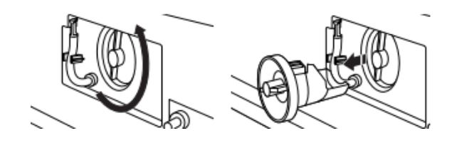 Manual del propietario de la lavadora de carga frontal Whirlpool - Coloque un paño de algodón debajo del filtro de la bomba de desagüe para absorber el agua que quede en él.