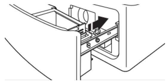 Manual del propietario de la lavadora de carga frontal Whirlpool - Coloque y cierre el cajón dispensador