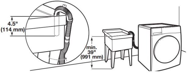 Manual del propietario de la lavadora de carga frontal Whirlpool - Sistema de drenaje de la tina de lavandería