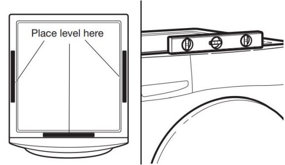 Manual del propietario de la lavadora de carga frontal Whirlpool - Comprobar la nivelación de la lavadora