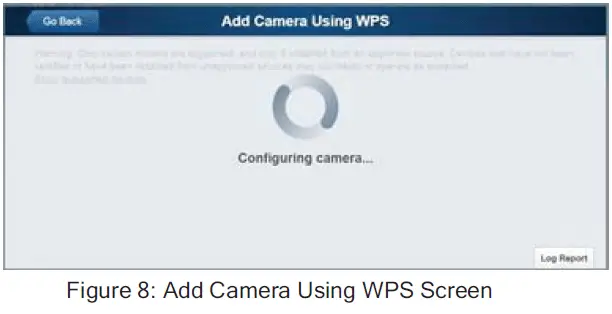Añadir cámara usando la pantalla WPS