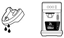 Breville Bambino Plus - Vaciar la bandeja de goteo