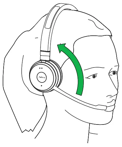 Jabra Evolve 65 Auriculares - Aufbewahrung des Mikrofons