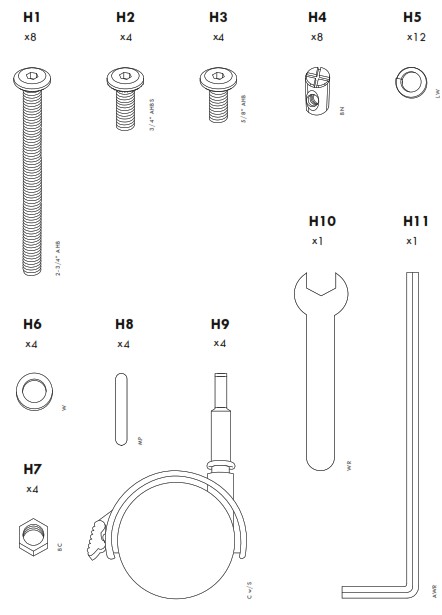 DAVINCI M7398 Jenny Lind - HARDWARE