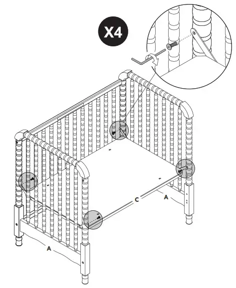 DAVINCI M7398 Jenny Lind - INSTRUCCIONES DE MONTAJE 8