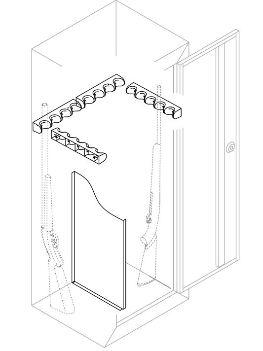 Armario Convertible STACK ON GCB-18C para 18 Armas de Fuego - PLANIFICANDO LA CONFIGURACIÓN DE SU ARMARIO 2