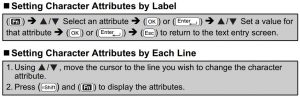 FIG 36 Configuración de atributos de caracteres