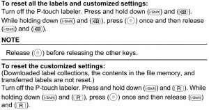 FIG 97 Restablecer la etiquetadora P-touch