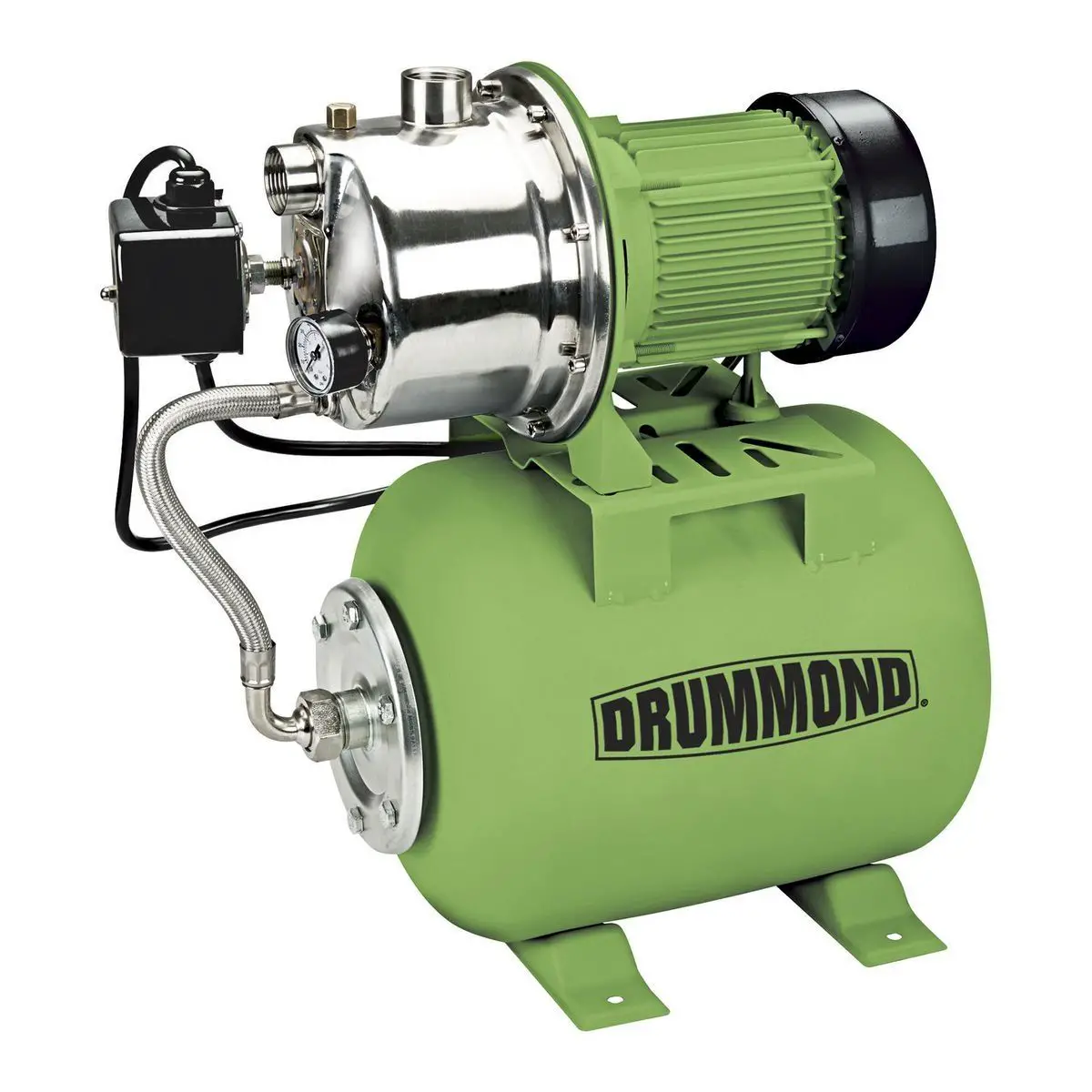 DRUMMOND-63407-1-HP-Bomba de pozo poco profundo y depósito de acero inoxidable-PRODUCTO