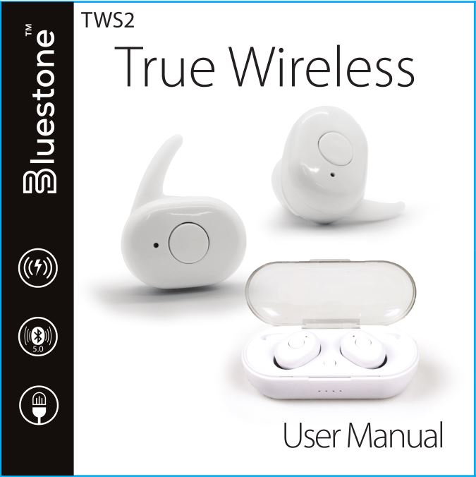 Manual de usuario de los auriculares True Wireless TWS2 de Bluestone