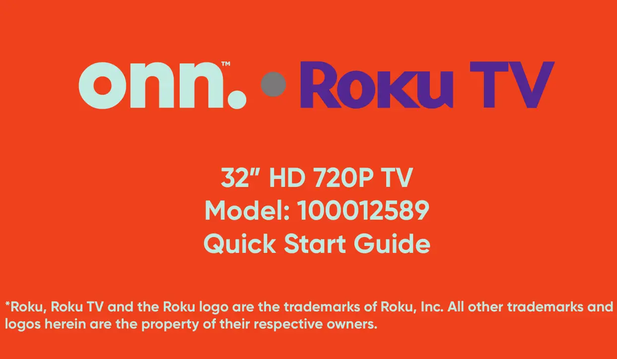 Onn. Roku TV 32″ HD 720P TV [100012589] Manual de usuario